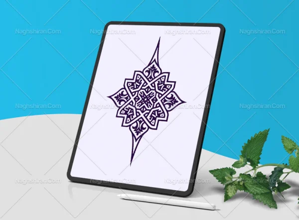 نقوش سنتی طرح نشان بنفش رایگان
