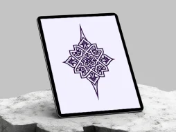 نقوش سنتی طرح نشان بنفش رایگان
