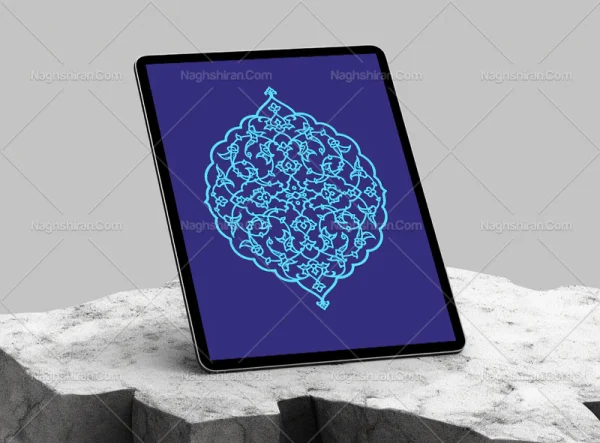 نقوش تذهیب تو خالی طرح نشان