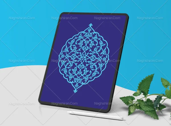 نقوش تذهیب تو خالی طرح نشان