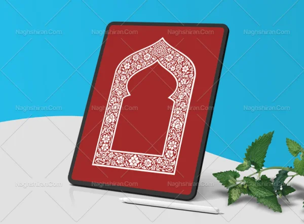 نقوش گل های سنتی سفید طرح محراب