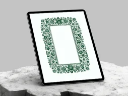 نقوش سنتی سبز طرح حاشیه