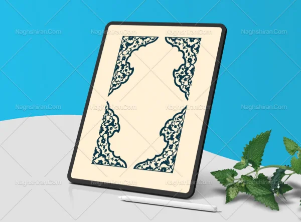 نقوش تذهیب طرح لچک ترنج