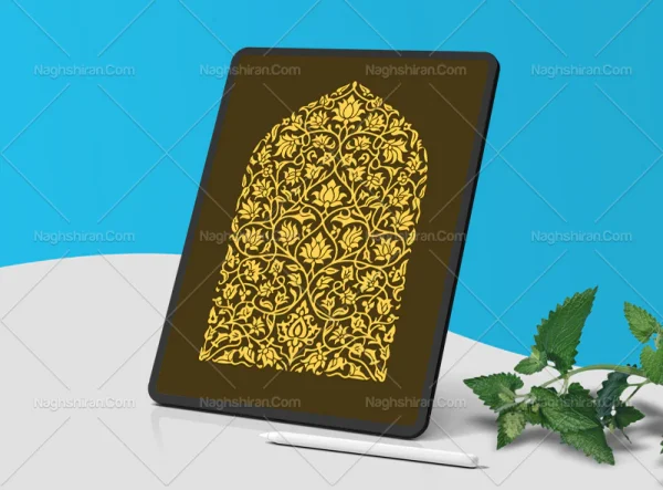 نقوش گل های سنتی طرح محراب