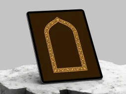 نقوش گل و برگ سنتی طرح حاشیه محراب