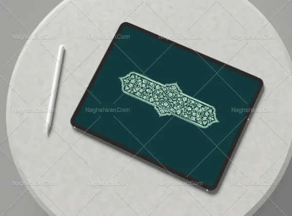 نقوش تذهیب طرح قلمدان