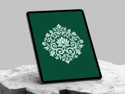 نقوش گل و المان سنتی طرح نشان