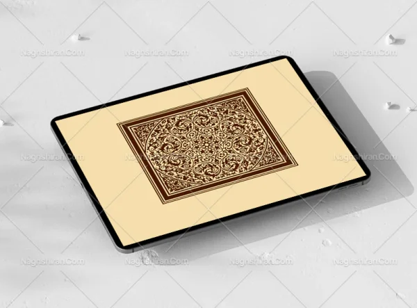 نقوش ختایی طرح کتیبه