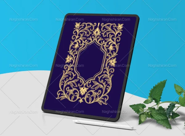 گل و برگ منبت کاری طرح حاشیه