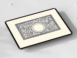 نقوش اسلیمی ختایی تو خالی طرح حاشیه