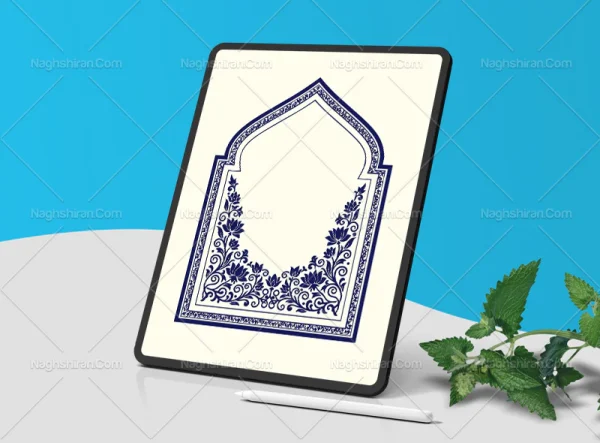 نقوش گل و المان سنتی طرح محراب