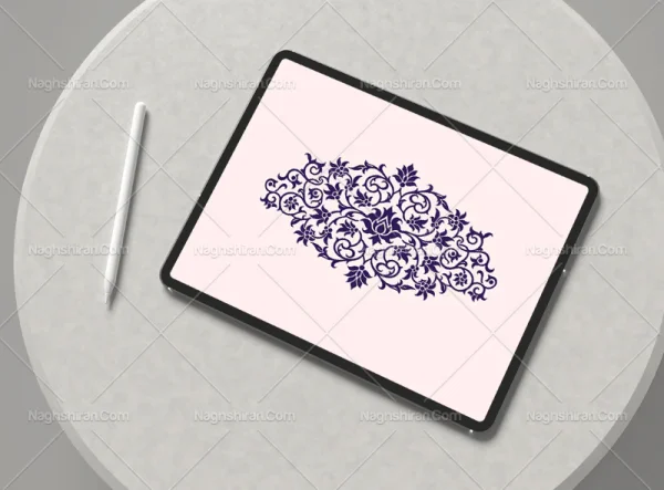 گل و برگ سنتی طرح ترنج