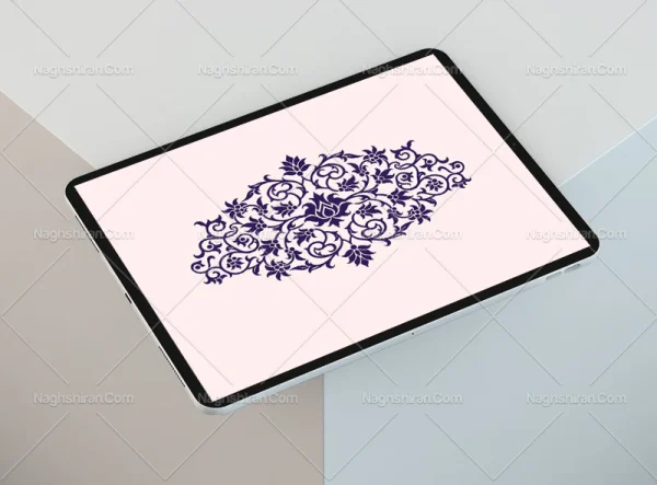 گل و برگ سنتی طرح ترنج