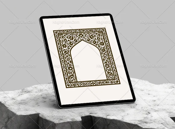 نقوش گل و برگ سنتی طرح محراب