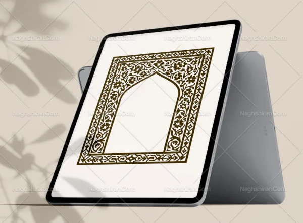 نقوش گل و برگ سنتی طرح محراب