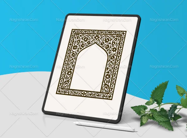 نقوش گل و برگ سنتی طرح محراب