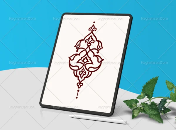 نقوش اسلیمی طرح نشان تو خالی