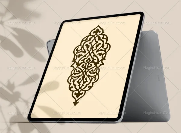 نقوش اسلیمی طرح نشان رنگی