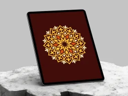 نقش و نگار سنتی رنگی طرح نشان