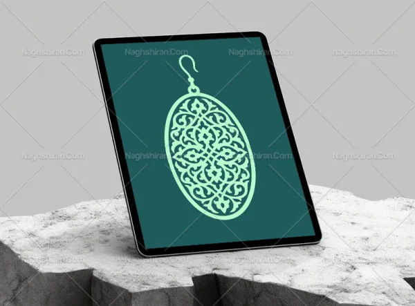 نقوش اسلیمی طرح گوشواره