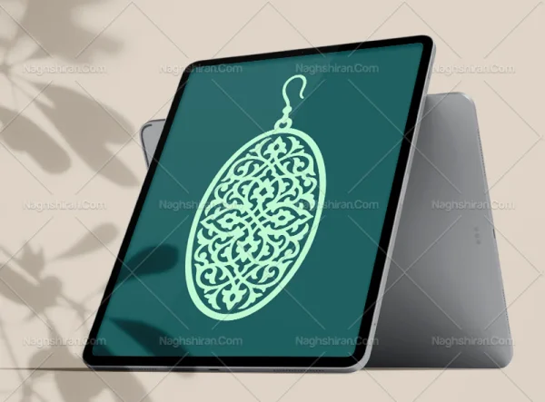 نقوش اسلیمی طرح گوشواره