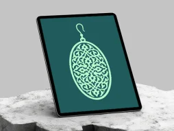 نقوش اسلیمی طرح گوشواره