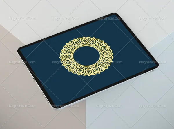 نقوش ختایی اسلیمی طرح حاشیه شمسه