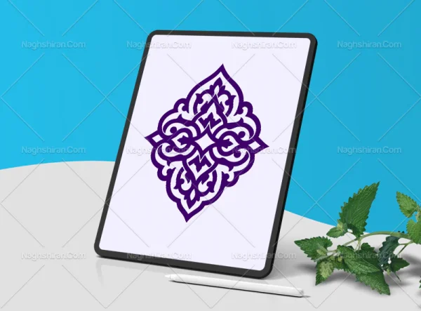 المان سنتی بنفش طرح نشان