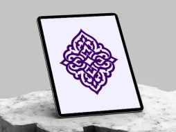 المان سنتی بنفش طرح نشان