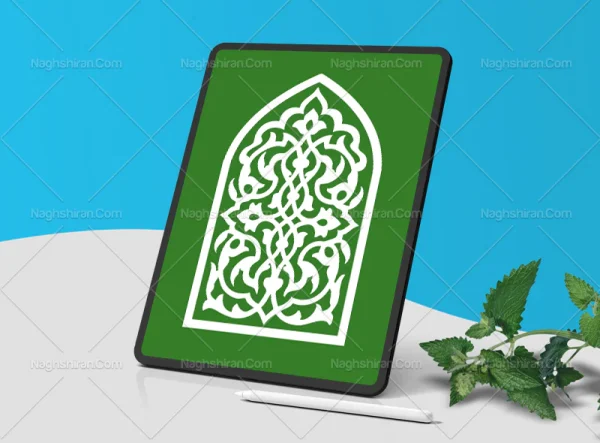 نقوش سفید طرح محراب