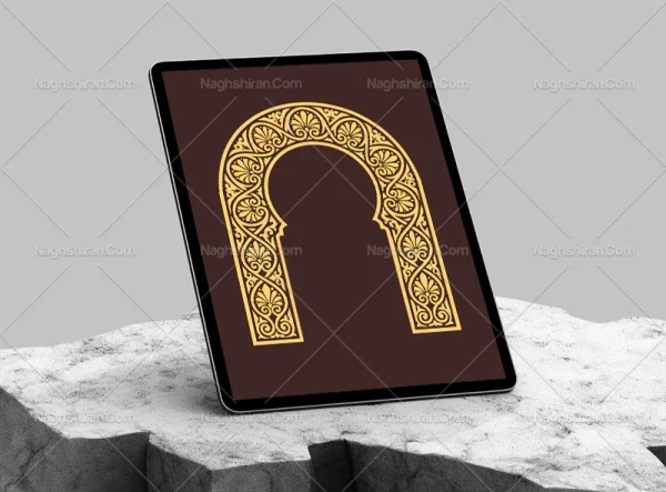 نقش و نگار سنتی طرح محراب رنگی