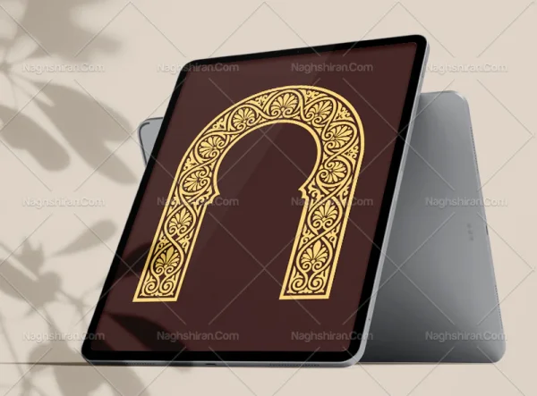 نقش و نگار سنتی طرح محراب رنگی