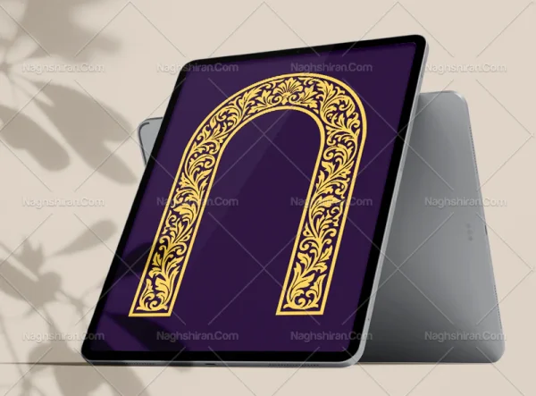 گل و برگ سنتی طرح محراب