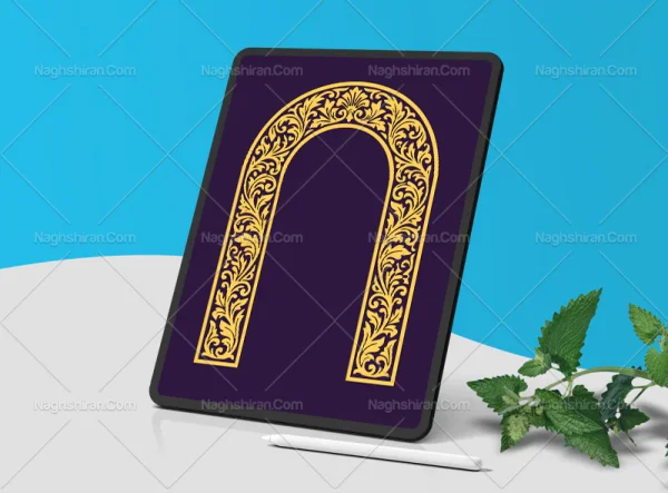 گل و برگ سنتی طرح محراب