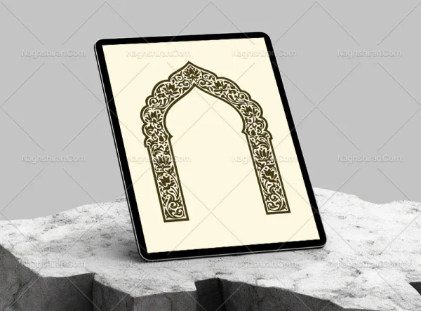 گل و برگ سنتی طرح حاشیه محراب