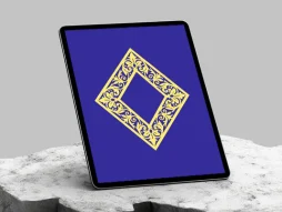 نقوش سنتی رنگی طرح حاشیه لوزی