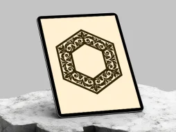 نقوش سنتی طرح حاشیه چند ضلعی