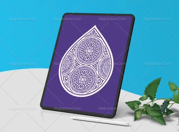 نقوش دایره های سنتی طرح نشان رایگان