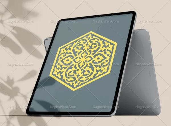 نقوش اسلیمی و گل ختایی طرح نشان