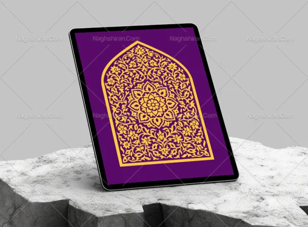 نقوش رنگی سنتی طرح محراب