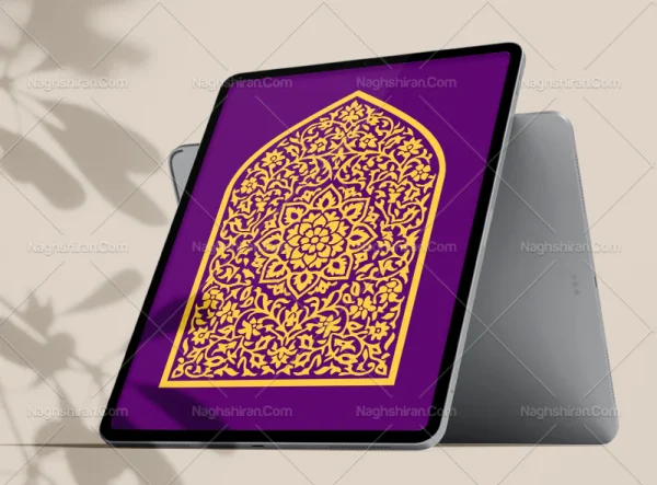 نقوش رنگی سنتی طرح محراب