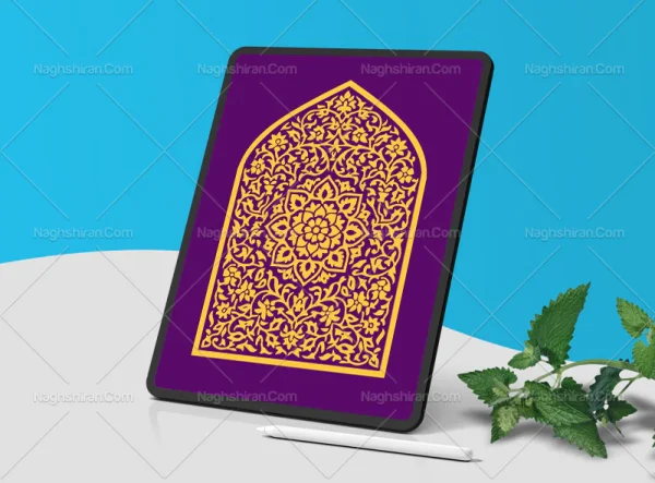 نقوش رنگی سنتی طرح محراب