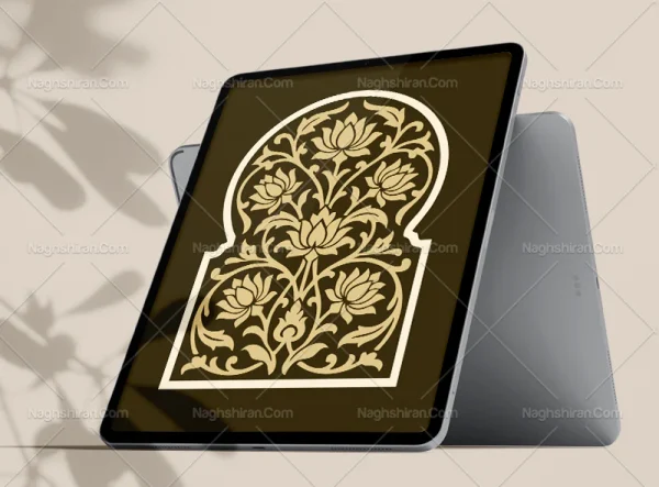 نقوش گل و بته سنتی طرح محراب