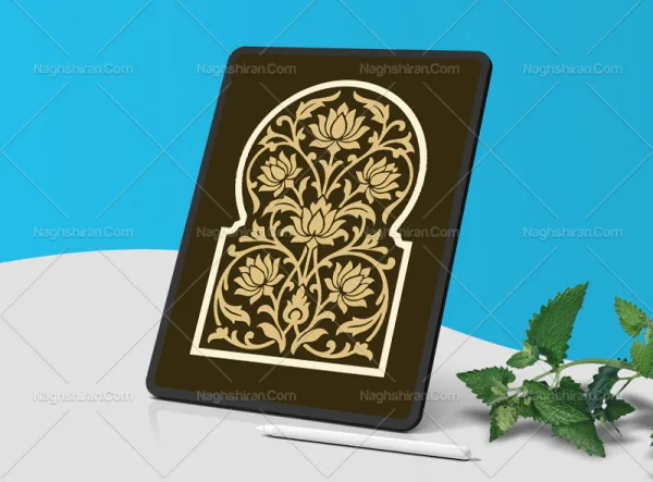 نقوش گل و بته سنتی طرح محراب