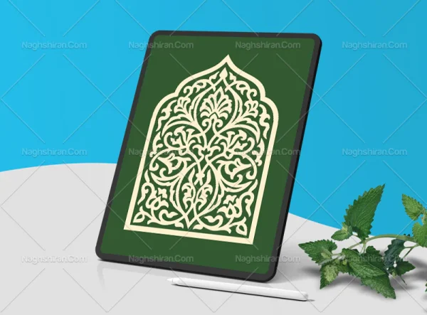 نقوش المان و گل های سنتی طرح محراب
