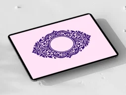 نقوش سنتی بنفش طرح حاشیه ترنج