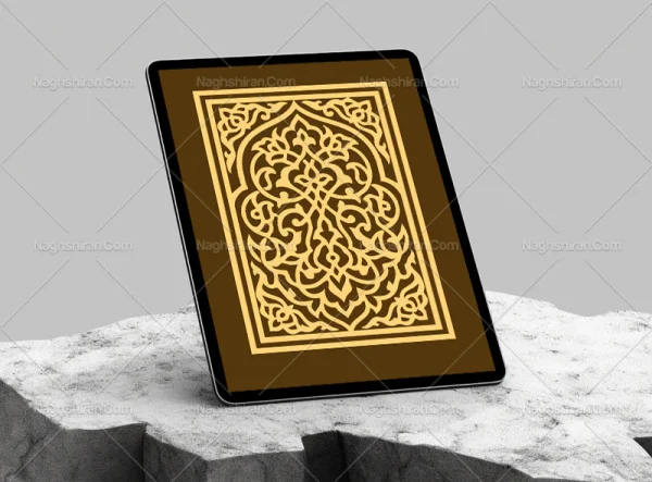 نقوش گل و المان اسلیمی طرح کتیبه