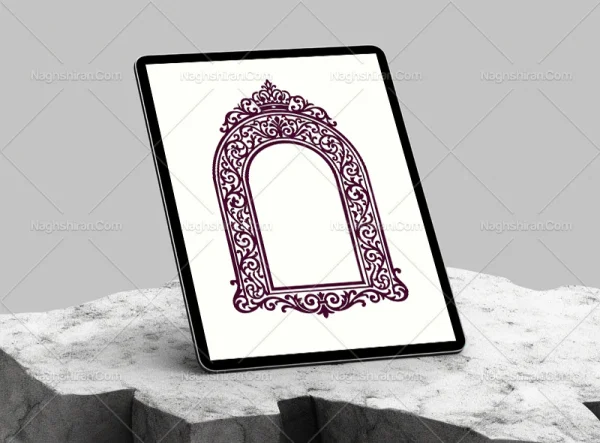 نقوش و المان سنتی طرح در پنجره