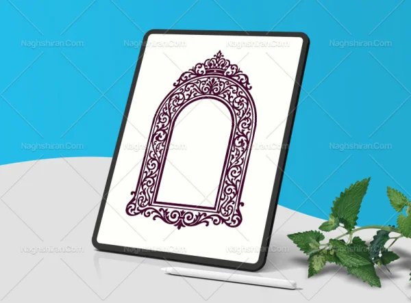 نقوش و المان سنتی طرح در پنجره