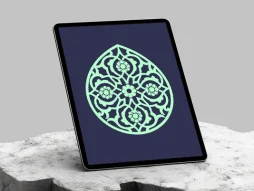 نقوش و المان سنتی طرح نشان اشک